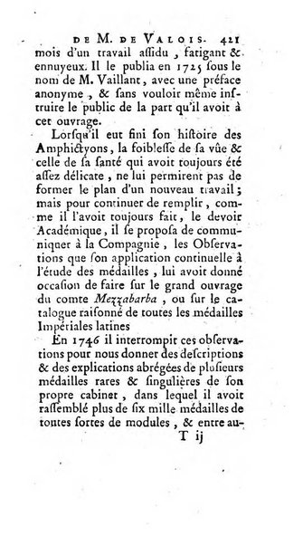 Histoire de l'Academie royale des inscriptions et belles lettres depuis son establissement jusqu'à present avec les Mémoires de littérature tirez des registres de cette Académie..