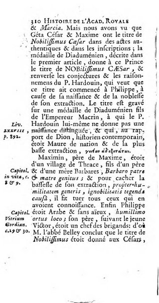 Histoire de l'Academie royale des inscriptions et belles lettres depuis son establissement jusqu'à present avec les Mémoires de littérature tirez des registres de cette Académie..