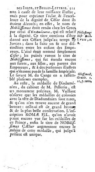 Histoire de l'Academie royale des inscriptions et belles lettres depuis son establissement jusqu'à present avec les Mémoires de littérature tirez des registres de cette Académie..