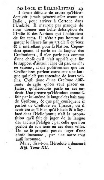 Histoire de l'Academie royale des inscriptions et belles lettres depuis son establissement jusqu'à present avec les Mémoires de littérature tirez des registres de cette Académie..