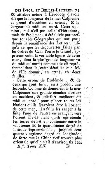 Histoire de l'Academie royale des inscriptions et belles lettres depuis son establissement jusqu'à present avec les Mémoires de littérature tirez des registres de cette Académie..