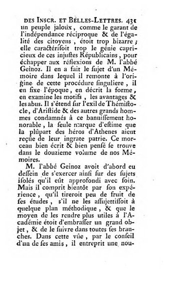 Histoire de l'Academie royale des inscriptions et belles lettres depuis son establissement jusqu'à present avec les Mémoires de littérature tirez des registres de cette Académie..