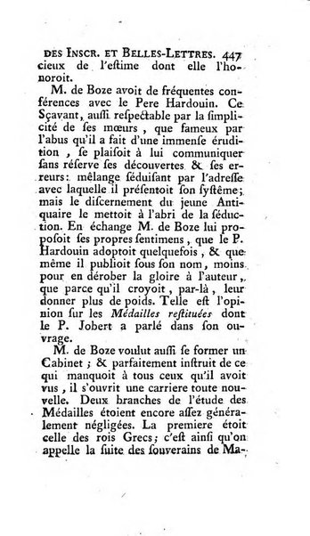 Histoire de l'Academie royale des inscriptions et belles lettres depuis son establissement jusqu'à present avec les Mémoires de littérature tirez des registres de cette Académie..