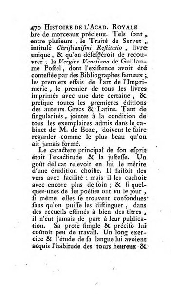 Histoire de l'Academie royale des inscriptions et belles lettres depuis son establissement jusqu'à present avec les Mémoires de littérature tirez des registres de cette Académie..