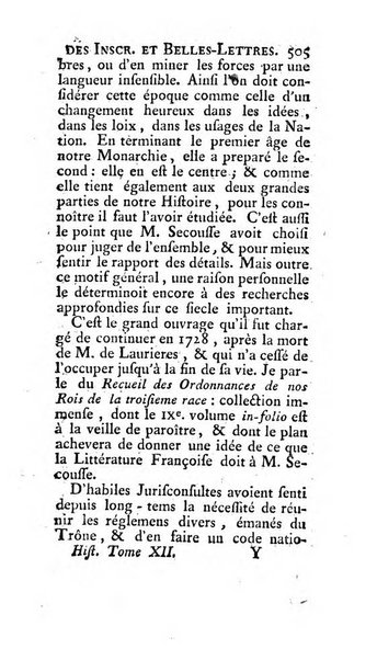 Histoire de l'Academie royale des inscriptions et belles lettres depuis son establissement jusqu'à present avec les Mémoires de littérature tirez des registres de cette Académie..