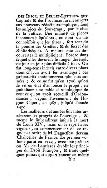 Histoire de l'Academie royale des inscriptions et belles lettres depuis son establissement jusqu'à present avec les Mémoires de littérature tirez des registres de cette Académie..