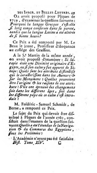 Histoire de l'Academie royale des inscriptions et belles lettres depuis son establissement jusqu'à present avec les Mémoires de littérature tirez des registres de cette Académie..