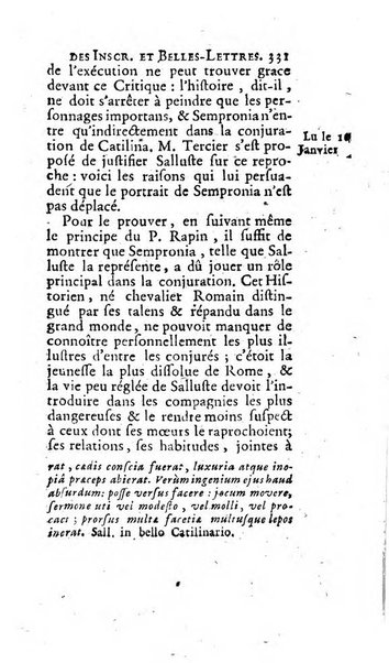 Histoire de l'Academie royale des inscriptions et belles lettres depuis son establissement jusqu'à present avec les Mémoires de littérature tirez des registres de cette Académie..