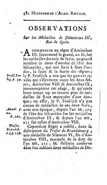 Histoire de l'Academie royale des inscriptions et belles lettres depuis son establissement jusqu'à present avec les Mémoires de littérature tirez des registres de cette Académie..