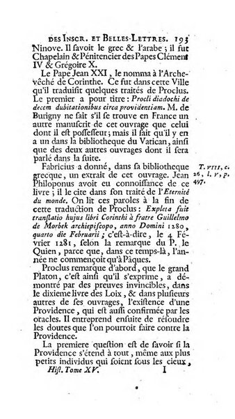 Histoire de l'Academie royale des inscriptions et belles lettres depuis son establissement jusqu'à present avec les Mémoires de littérature tirez des registres de cette Académie..