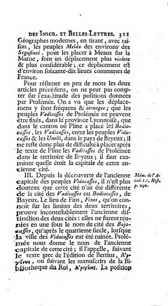 Histoire de l'Academie royale des inscriptions et belles lettres depuis son establissement jusqu'à present avec les Mémoires de littérature tirez des registres de cette Académie..