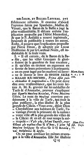 Histoire de l'Academie royale des inscriptions et belles lettres depuis son establissement jusqu'à present avec les Mémoires de littérature tirez des registres de cette Académie..