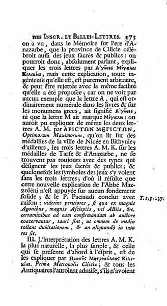 Histoire de l'Academie royale des inscriptions et belles lettres depuis son establissement jusqu'à present avec les Mémoires de littérature tirez des registres de cette Académie..