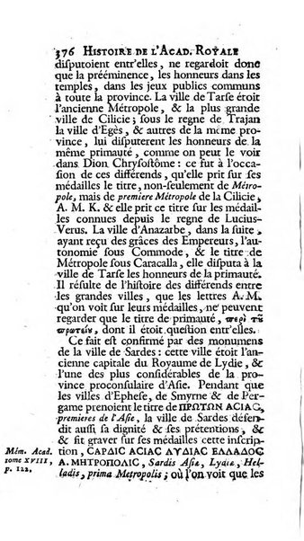 Histoire de l'Academie royale des inscriptions et belles lettres depuis son establissement jusqu'à present avec les Mémoires de littérature tirez des registres de cette Académie..