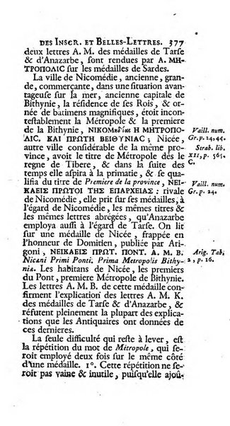 Histoire de l'Academie royale des inscriptions et belles lettres depuis son establissement jusqu'à present avec les Mémoires de littérature tirez des registres de cette Académie..