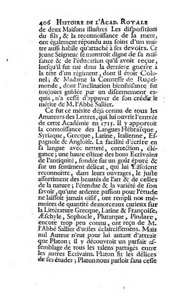 Histoire de l'Academie royale des inscriptions et belles lettres depuis son establissement jusqu'à present avec les Mémoires de littérature tirez des registres de cette Académie..