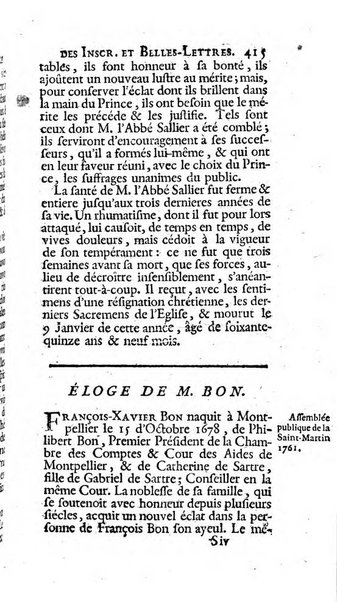 Histoire de l'Academie royale des inscriptions et belles lettres depuis son establissement jusqu'à present avec les Mémoires de littérature tirez des registres de cette Académie..