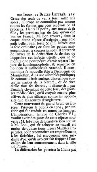 Histoire de l'Academie royale des inscriptions et belles lettres depuis son establissement jusqu'à present avec les Mémoires de littérature tirez des registres de cette Académie..