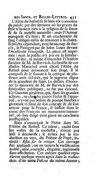 Histoire de l'Academie royale des inscriptions et belles lettres depuis son establissement jusqu'à present avec les Mémoires de littérature tirez des registres de cette Académie..