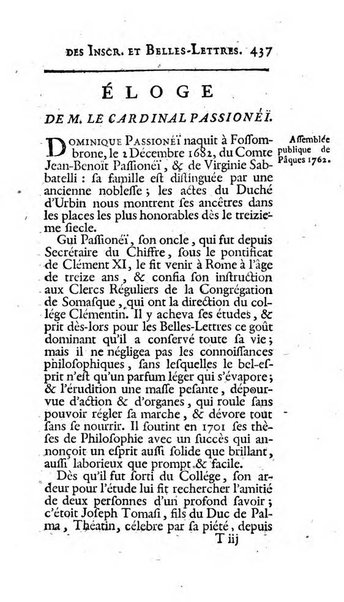 Histoire de l'Academie royale des inscriptions et belles lettres depuis son establissement jusqu'à present avec les Mémoires de littérature tirez des registres de cette Académie..