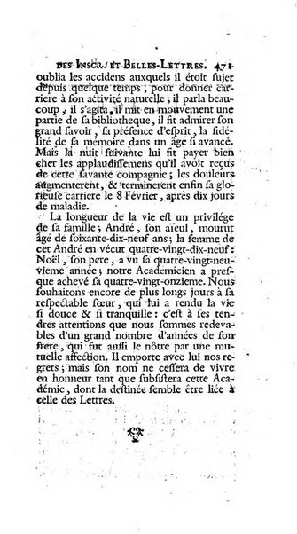 Histoire de l'Academie royale des inscriptions et belles lettres depuis son establissement jusqu'à present avec les Mémoires de littérature tirez des registres de cette Académie..