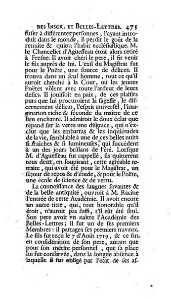 Histoire de l'Academie royale des inscriptions et belles lettres depuis son establissement jusqu'à present avec les Mémoires de littérature tirez des registres de cette Académie..