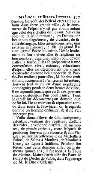 Histoire de l'Academie royale des inscriptions et belles lettres depuis son establissement jusqu'à present avec les Mémoires de littérature tirez des registres de cette Académie..