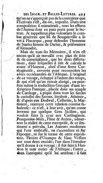 Histoire de l'Academie royale des inscriptions et belles lettres depuis son establissement jusqu'à present avec les Mémoires de littérature tirez des registres de cette Académie..