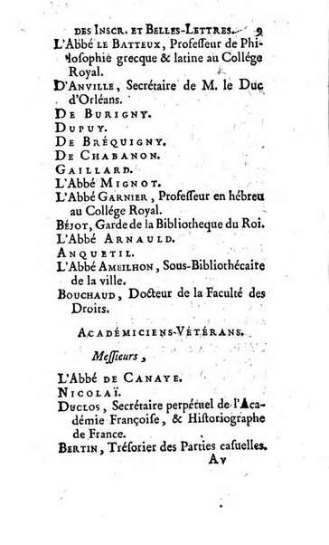 Histoire de l'Academie royale des inscriptions et belles lettres depuis son establissement jusqu'à present avec les Mémoires de littérature tirez des registres de cette Académie..