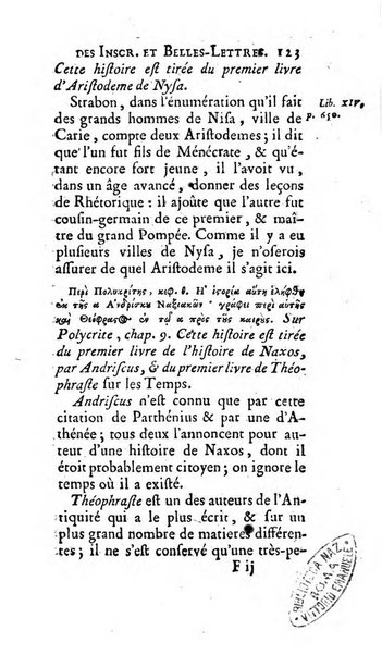 Histoire de l'Academie royale des inscriptions et belles lettres depuis son establissement jusqu'à present avec les Mémoires de littérature tirez des registres de cette Académie..