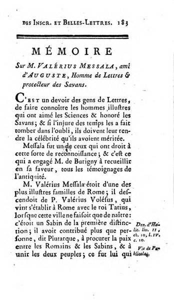 Histoire de l'Academie royale des inscriptions et belles lettres depuis son establissement jusqu'à present avec les Mémoires de littérature tirez des registres de cette Académie..