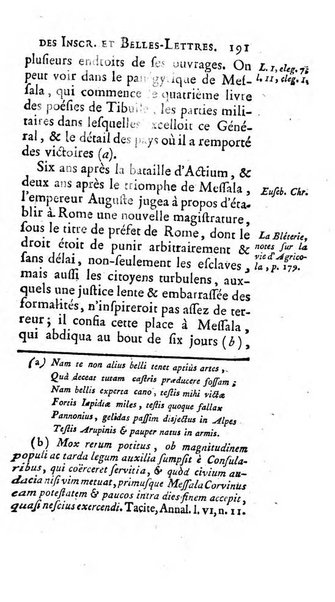 Histoire de l'Academie royale des inscriptions et belles lettres depuis son establissement jusqu'à present avec les Mémoires de littérature tirez des registres de cette Académie..