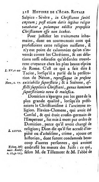 Histoire de l'Academie royale des inscriptions et belles lettres depuis son establissement jusqu'à present avec les Mémoires de littérature tirez des registres de cette Académie..