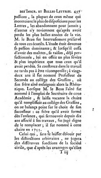 Histoire de l'Academie royale des inscriptions et belles lettres depuis son establissement jusqu'à present avec les Mémoires de littérature tirez des registres de cette Académie..