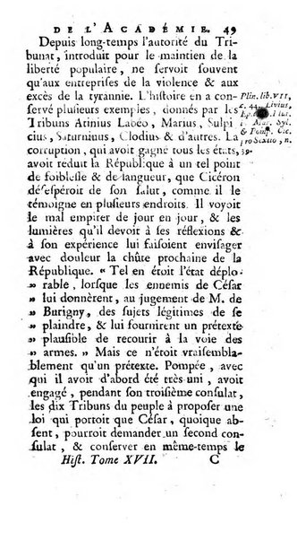 Histoire de l'Academie royale des inscriptions et belles lettres depuis son establissement jusqu'à present avec les Mémoires de littérature tirez des registres de cette Académie..