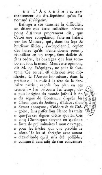 Histoire de l'Academie royale des inscriptions et belles lettres depuis son establissement jusqu'à present avec les Mémoires de littérature tirez des registres de cette Académie..