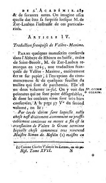 Histoire de l'Academie royale des inscriptions et belles lettres depuis son establissement jusqu'à present avec les Mémoires de littérature tirez des registres de cette Académie..