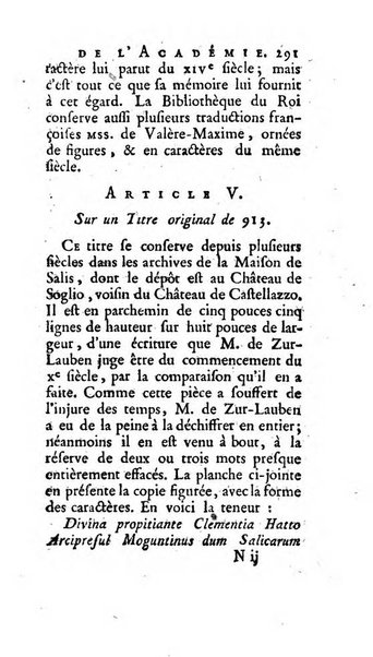 Histoire de l'Academie royale des inscriptions et belles lettres depuis son establissement jusqu'à present avec les Mémoires de littérature tirez des registres de cette Académie..