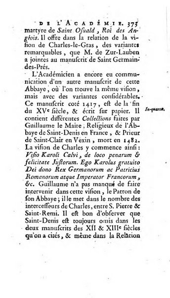 Histoire de l'Academie royale des inscriptions et belles lettres depuis son establissement jusqu'à present avec les Mémoires de littérature tirez des registres de cette Académie..