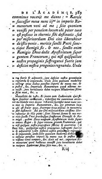 Histoire de l'Academie royale des inscriptions et belles lettres depuis son establissement jusqu'à present avec les Mémoires de littérature tirez des registres de cette Académie..