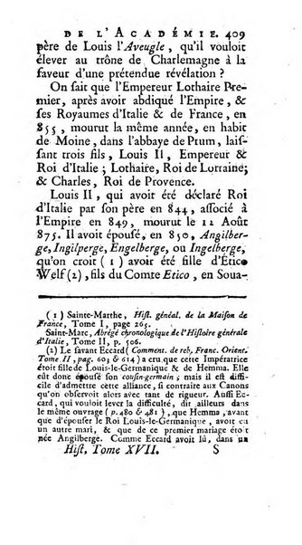 Histoire de l'Academie royale des inscriptions et belles lettres depuis son establissement jusqu'à present avec les Mémoires de littérature tirez des registres de cette Académie..