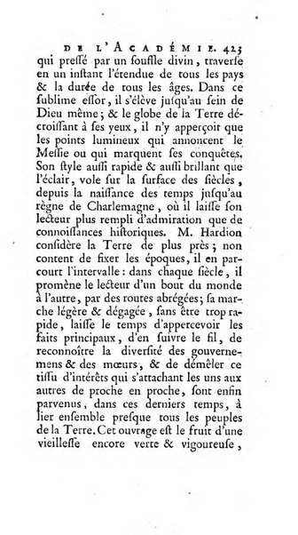 Histoire de l'Academie royale des inscriptions et belles lettres depuis son establissement jusqu'à present avec les Mémoires de littérature tirez des registres de cette Académie..