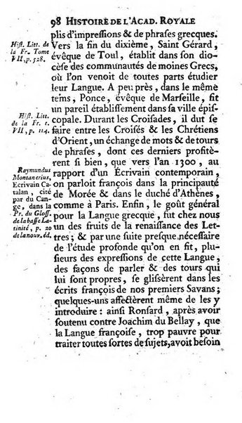 Histoire de l'Academie royale des inscriptions et belles lettres depuis son establissement jusqu'à present avec les Mémoires de littérature tirez des registres de cette Académie..