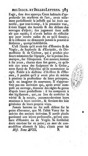 Histoire de l'Academie royale des inscriptions et belles lettres depuis son establissement jusqu'à present avec les Mémoires de littérature tirez des registres de cette Académie..