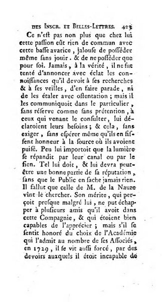 Histoire de l'Academie royale des inscriptions et belles lettres depuis son establissement jusqu'à present avec les Mémoires de littérature tirez des registres de cette Académie..