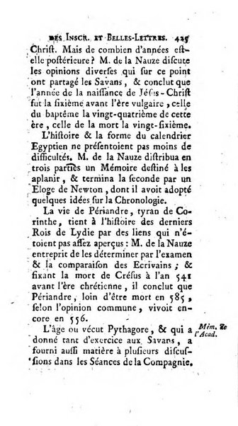 Histoire de l'Academie royale des inscriptions et belles lettres depuis son establissement jusqu'à present avec les Mémoires de littérature tirez des registres de cette Académie..