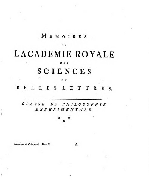 Histoire de l'Academie royale des sciences et des belles-lettres de Berlin