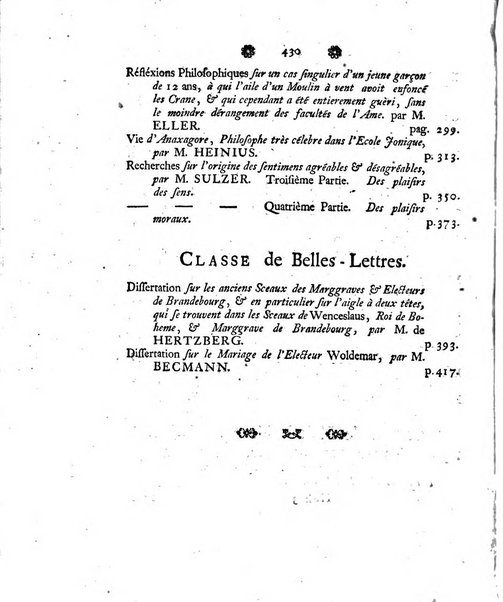 Histoire de l'Academie royale des sciences et des belles-lettres de Berlin