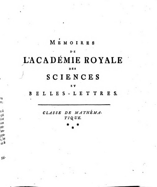 Histoire de l'Academie royale des sciences et des belles-lettres de Berlin