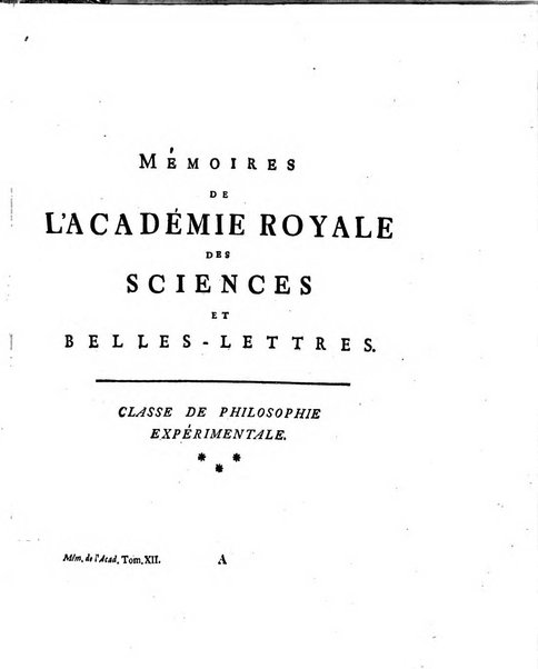 Histoire de l'Academie royale des sciences et des belles-lettres de Berlin